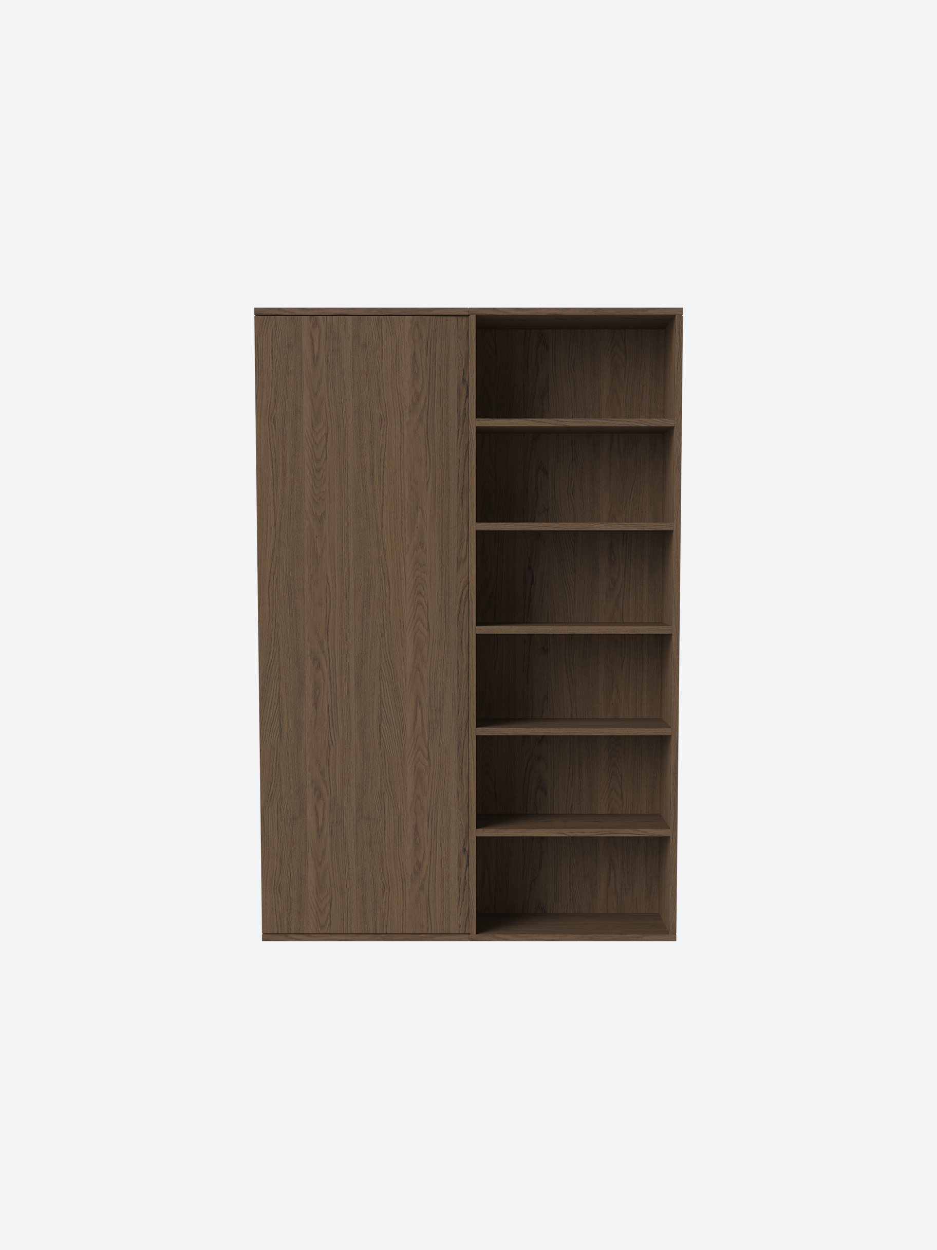 Storage Cabinet with Open Shelves-3