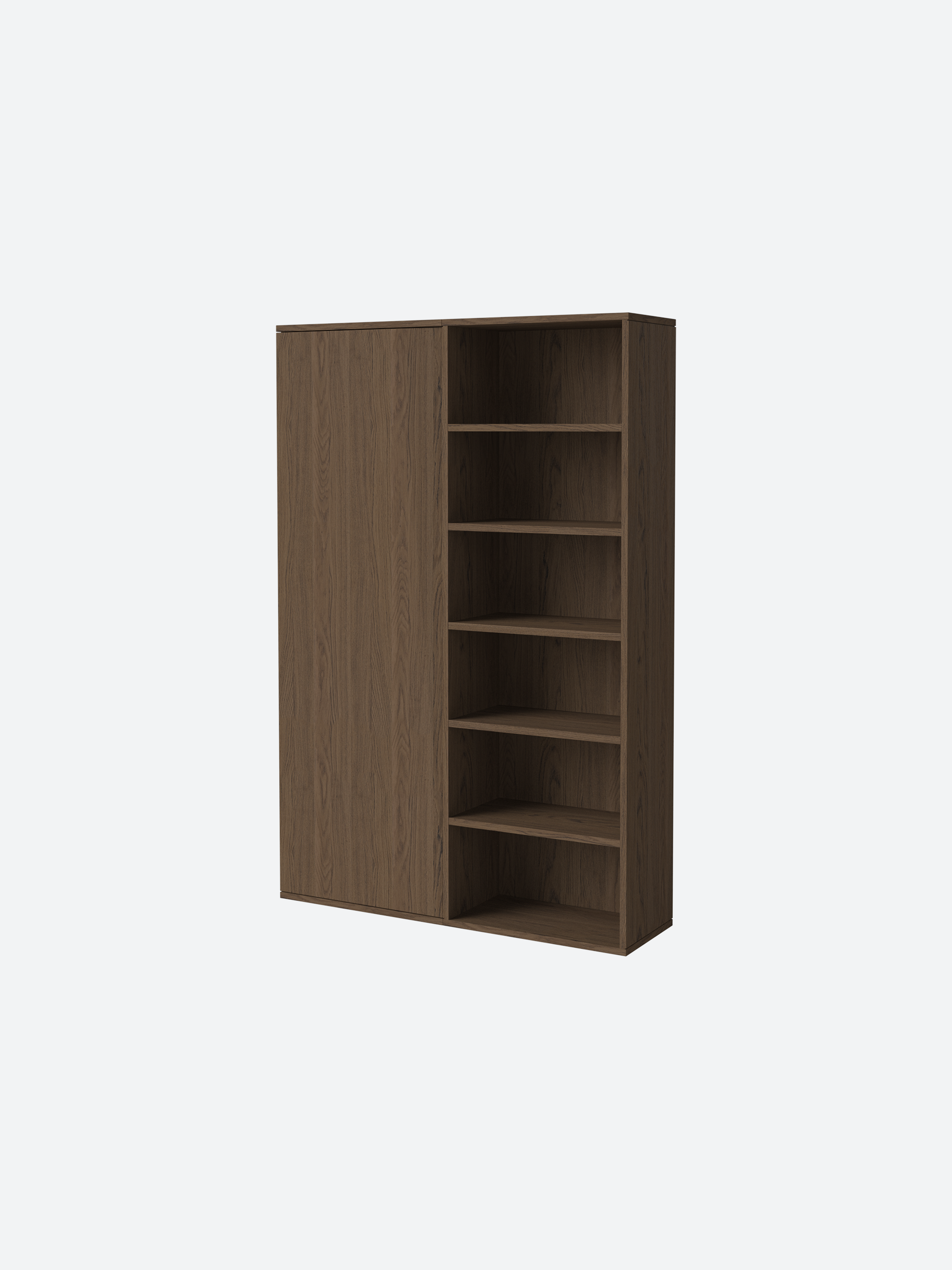 Storage Cabinet with Open Shelves-4