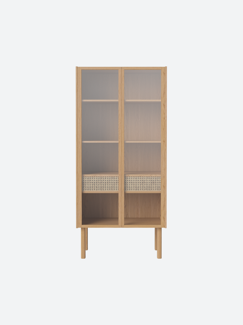 Glass & Cane Display Cabinet-zoom-