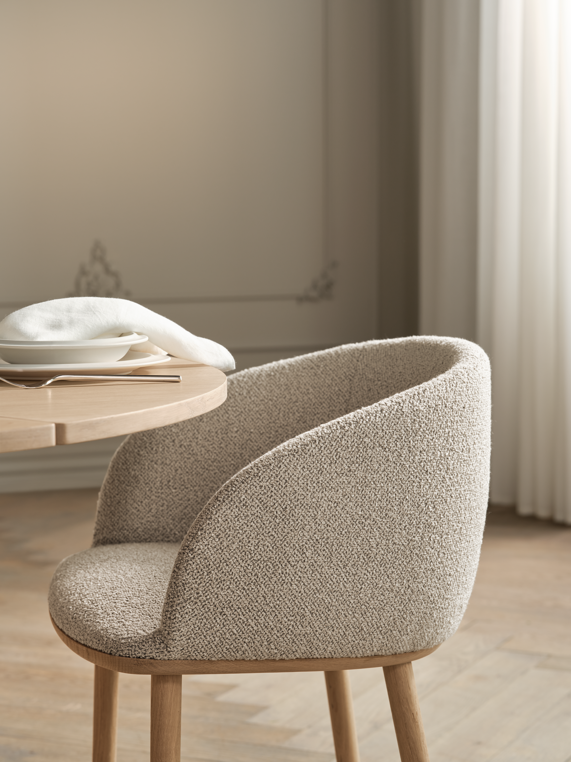 Curved Back Dining Chair-9