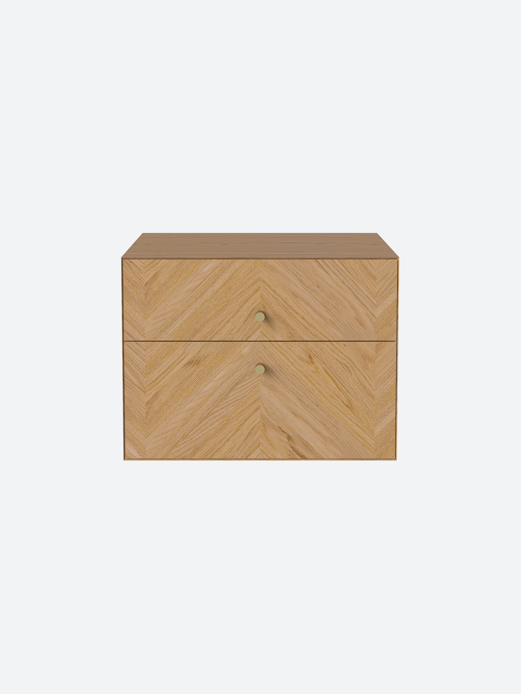 Chevron Nightstand with Drawers